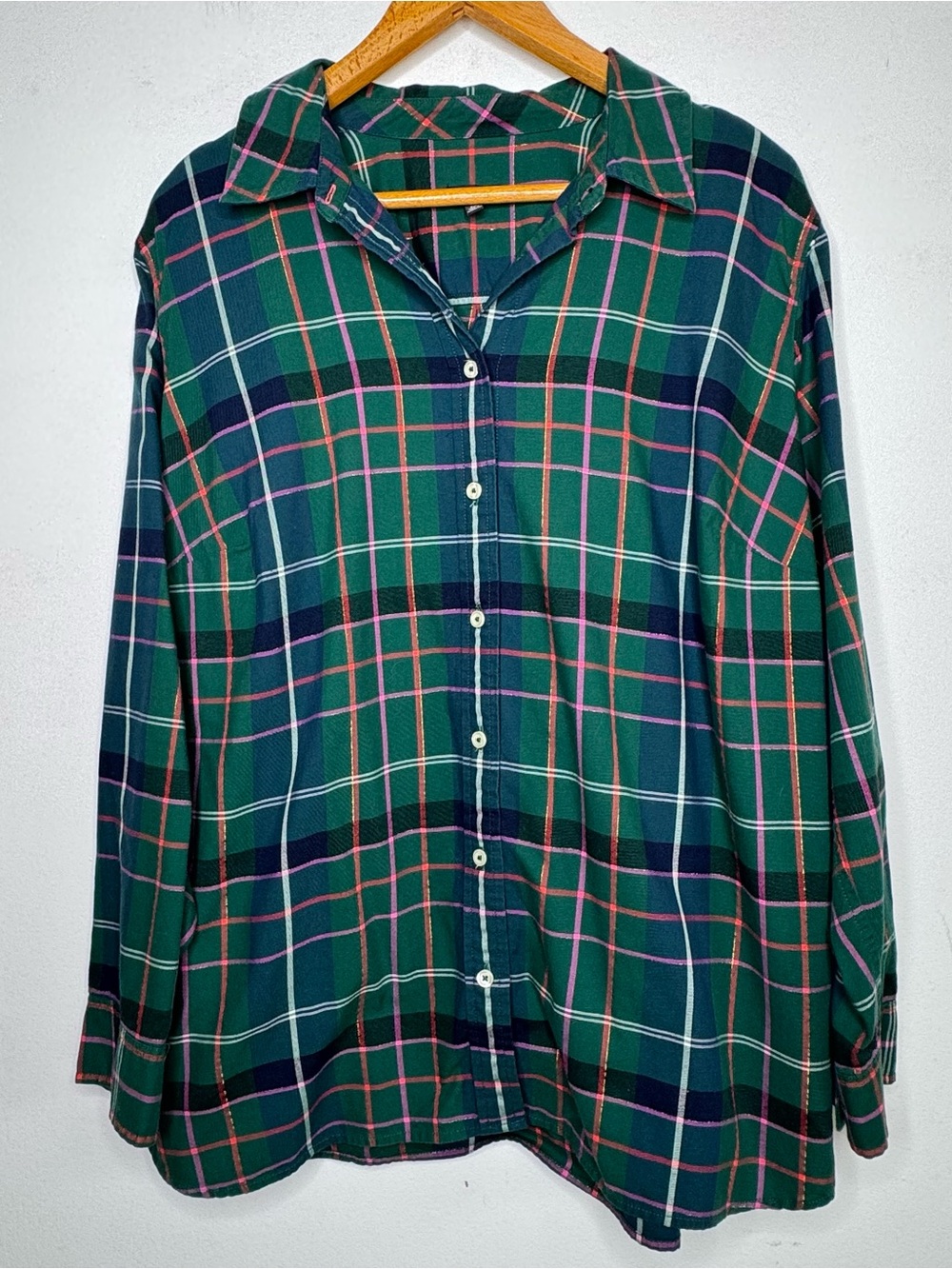 Talbots Plaid Button Down Shirt - Size 2X